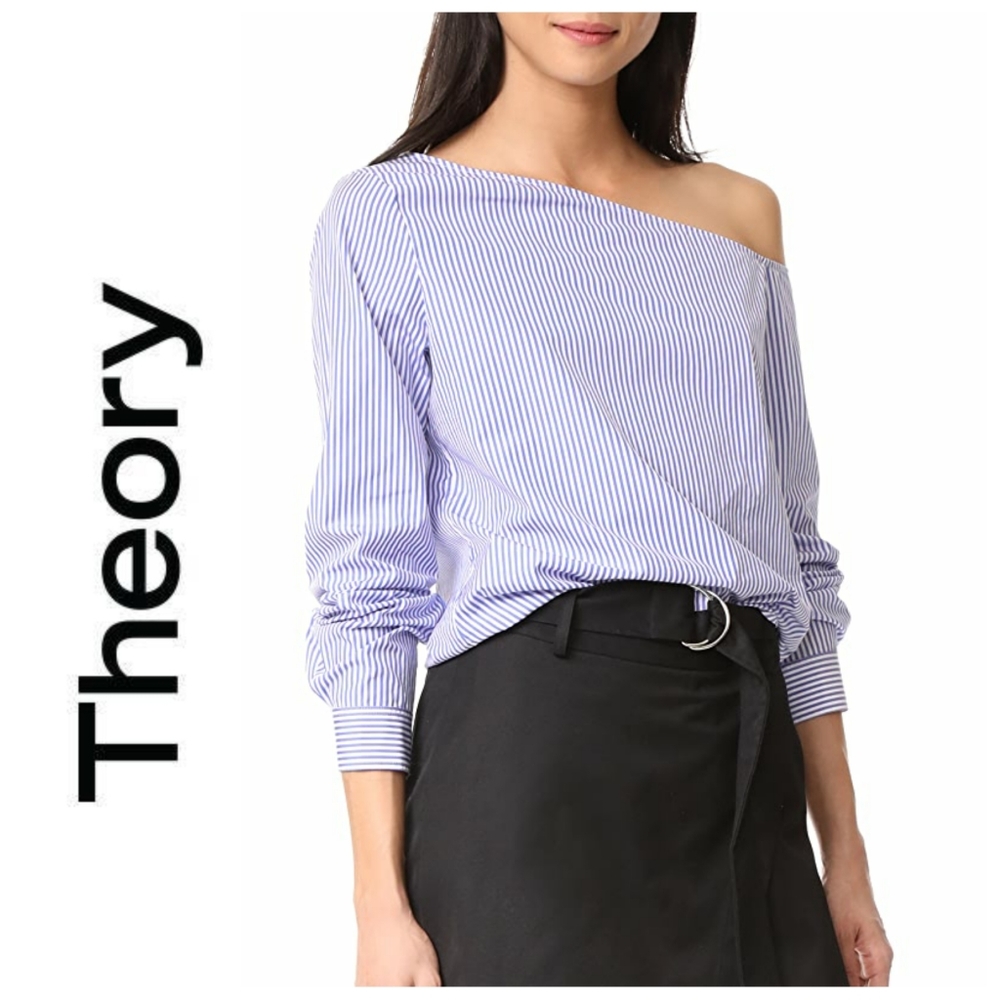 NWOT Theory Dalton Stripe Ulrika Top in Size Small